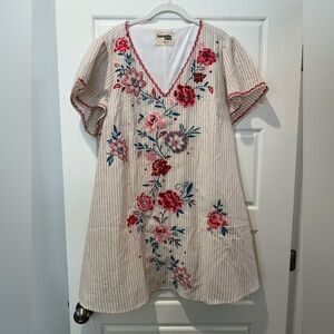 NWOT 3X Savanna Jane Striped Floral Mini Dress